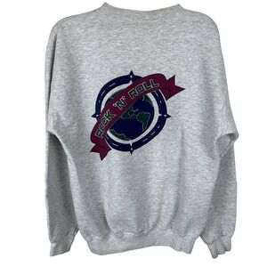 Hard Rock Cafe Washington DC Grey Long Sleeve Graphic Crew Neck Sweatshirt M